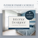Interior Design Finishes Schedule Canva Template